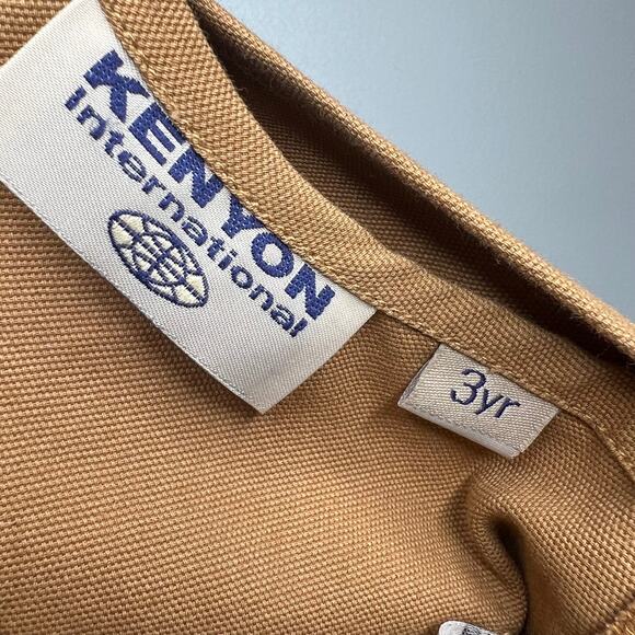 KENYON INTERNATIONAL Girls Lace-Trim Bib Overalls Regular Fit Cotton Brown 3T - Picture 8 of 12